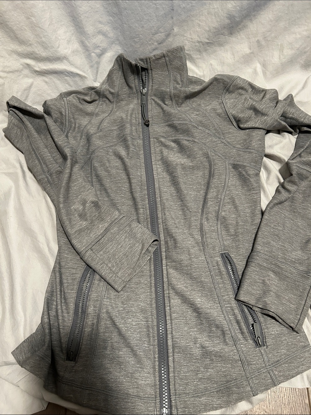 lululemon athletica Light Gray Full‑Zip Utility Jacket